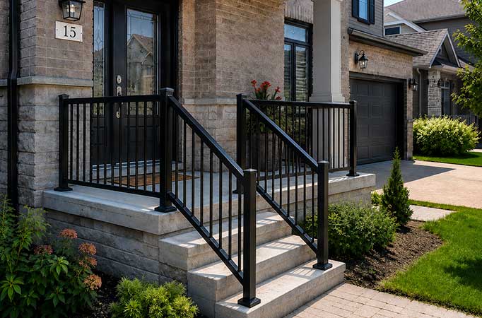 Custom aluminum railings for poches, decks, balconies and more.